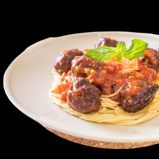 Spaghetti with meatball catering