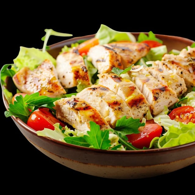 Grilled chicken salad.