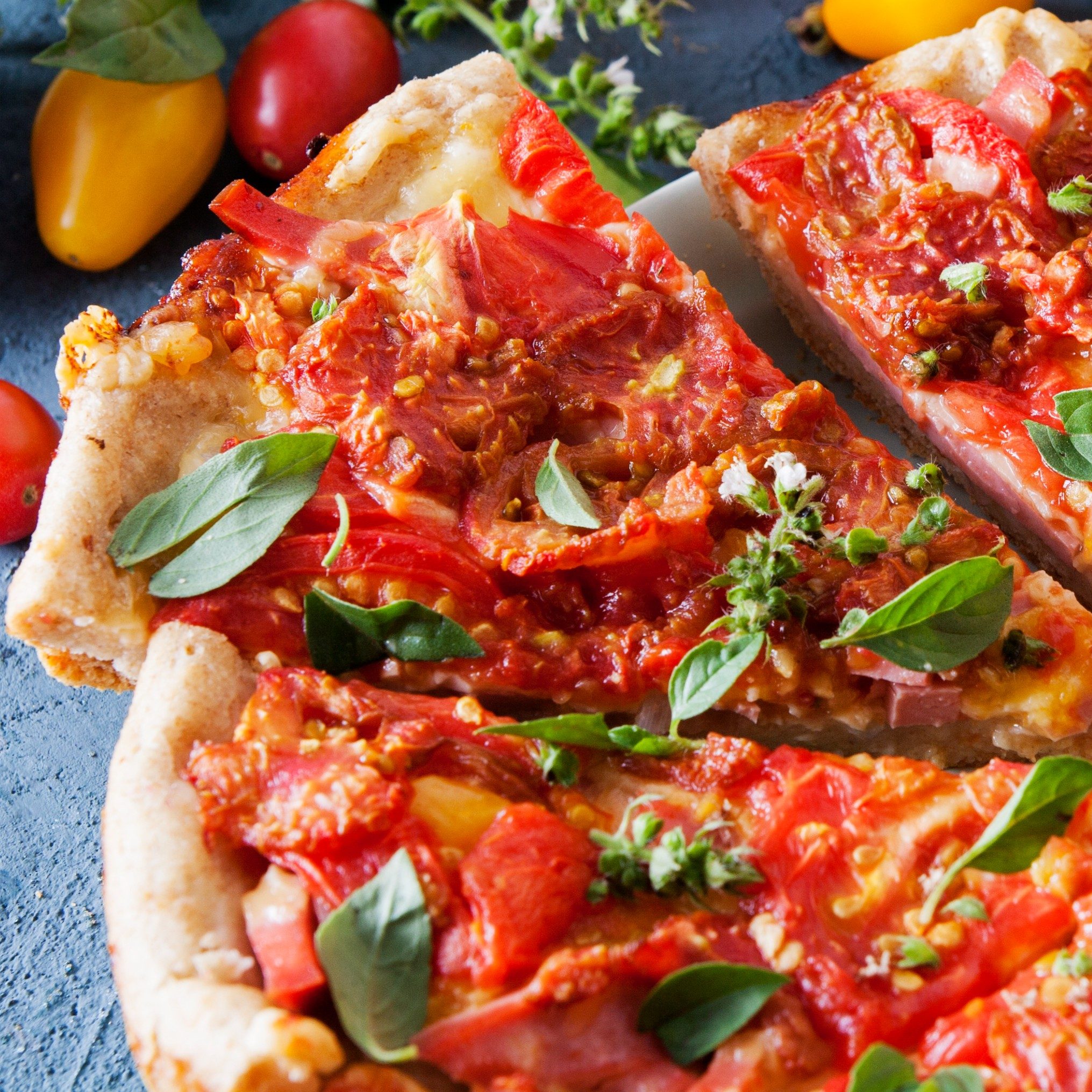Regular pizza slice.