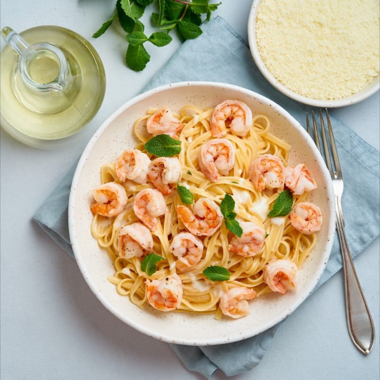 Shrimp scampi.