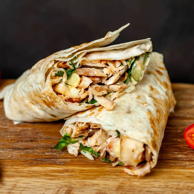 Grilled chicken Caesar wrap.