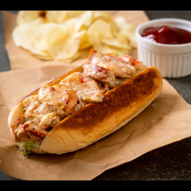 Shrimp parmigiana hero.