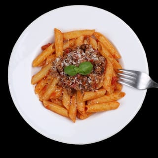 Penne with meat sauce catering