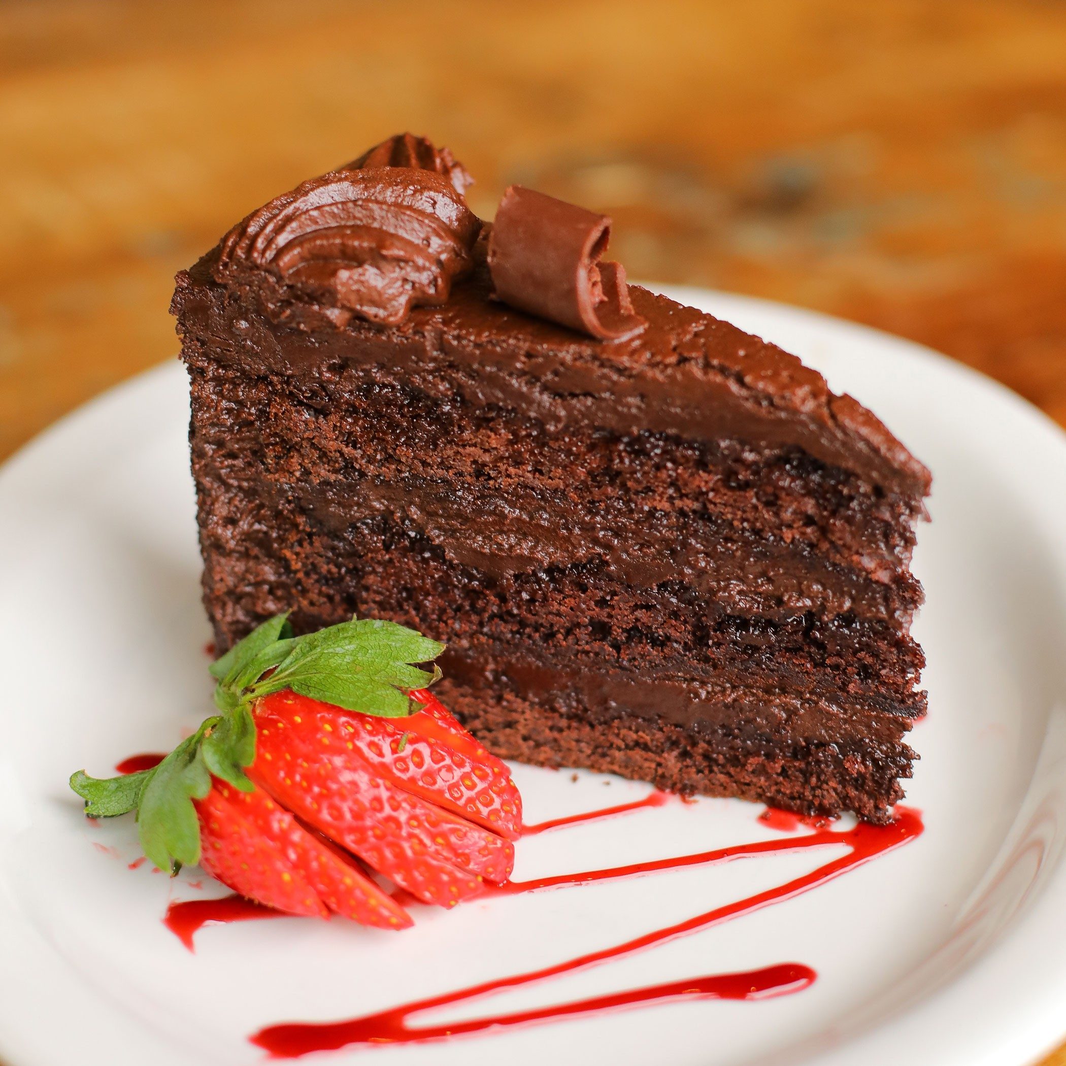 Triple chocolate cake.