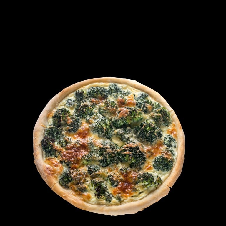 Broccoli pizza.