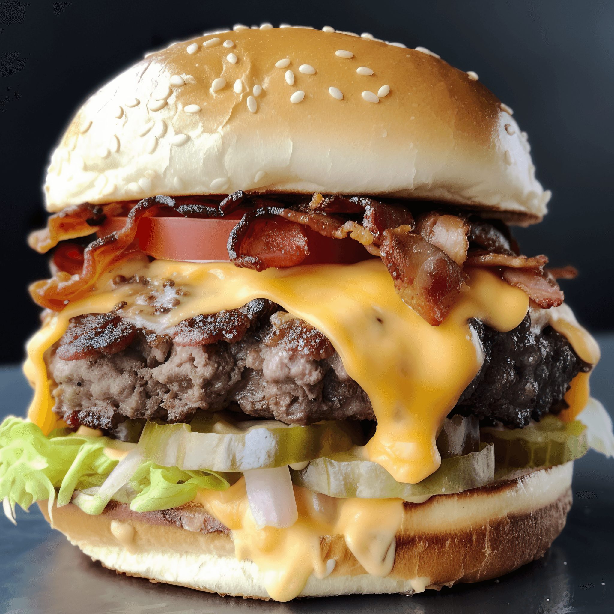Bacon cheeseburger.