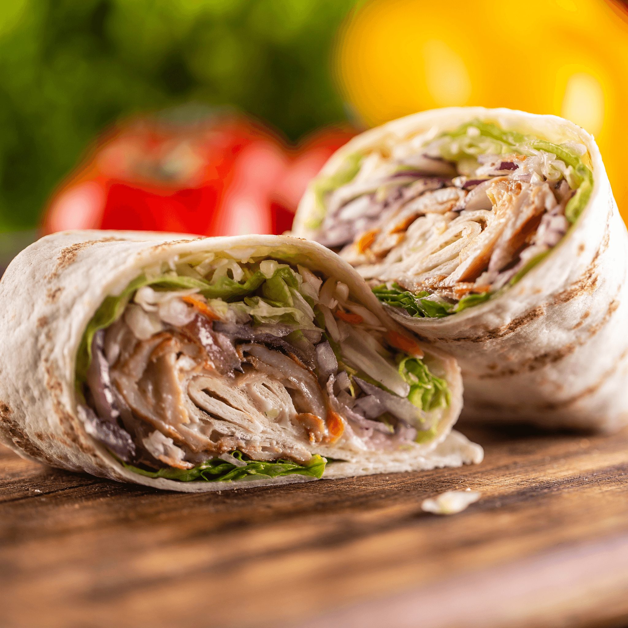 Grilled chicken wrap.