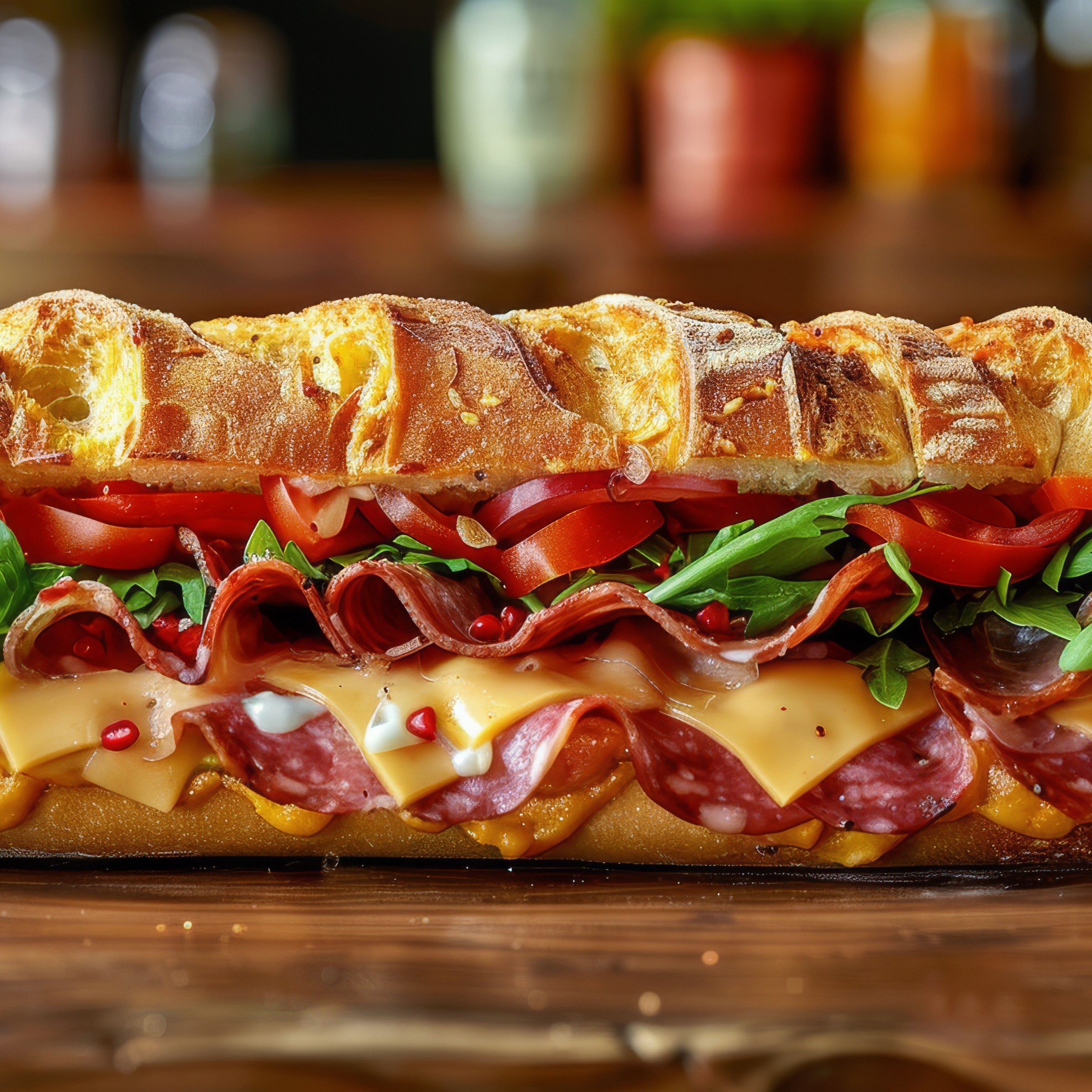 Sausage & peppers parm hero.