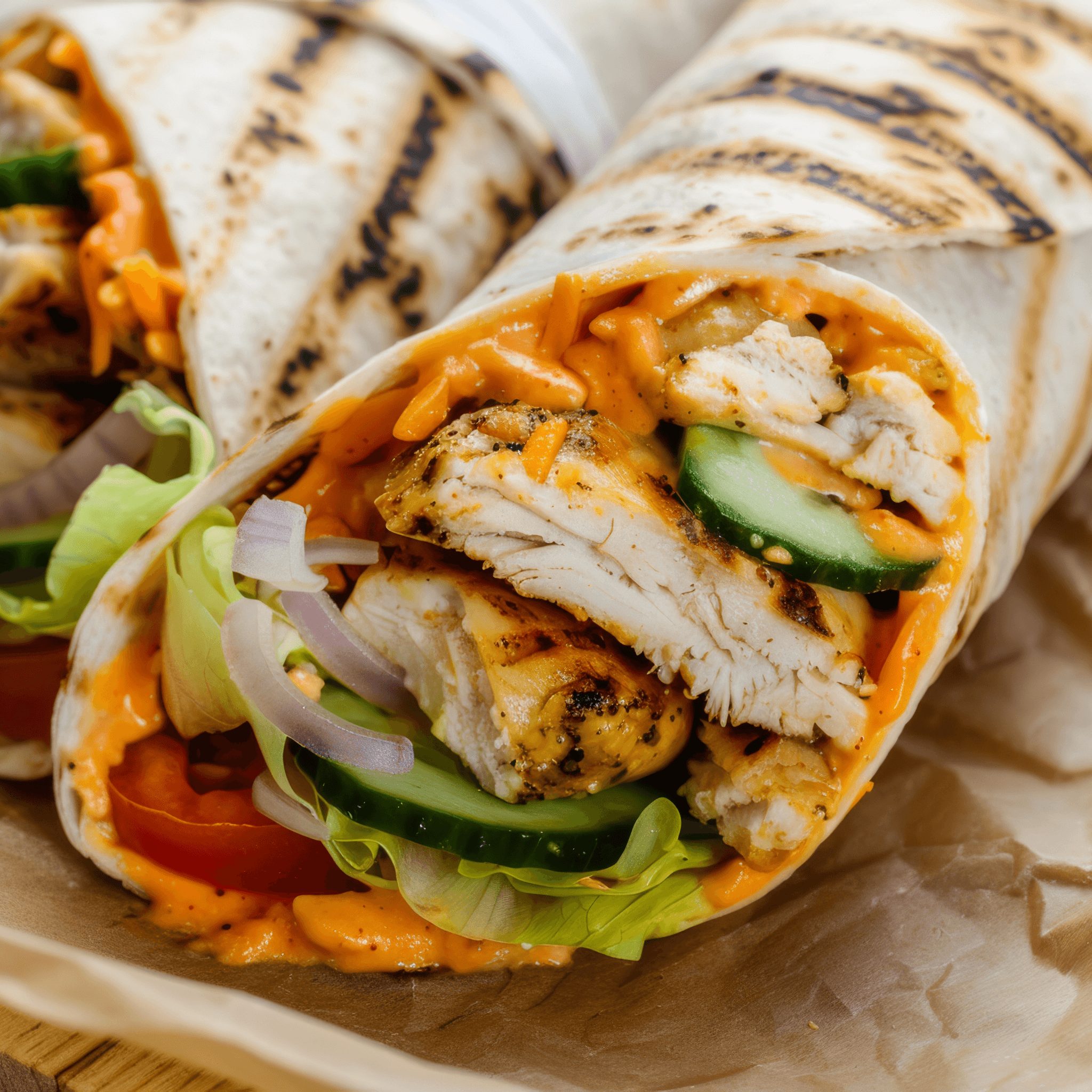 Buffalo chicken wrap.