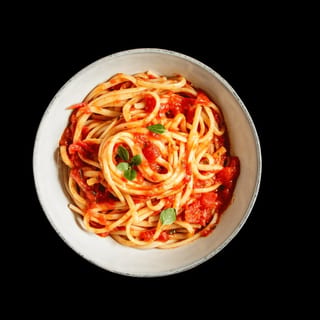 Spaghetti with tomato sauce catering